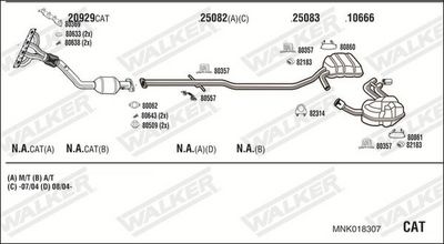 Изпускателна система WALKER MNK018307