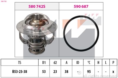 Termostat, środek chłodzący KW 580 742