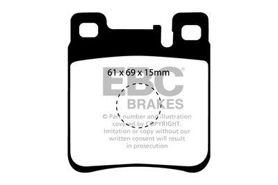 Комплект тормозных колодок, дисковый тормоз EBC Brakes DP3887C для CHRYSLER CROSSFIRE