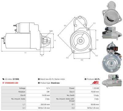 STARTER AS-PL S1199S 4