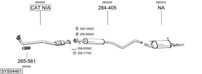 SISTEM DE ESAPAMENT BOSAL SYS04461