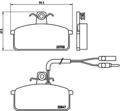 Комплект тормозных колодок, дисковый тормоз BREMBO P 23 019 для SEAT MALAGA