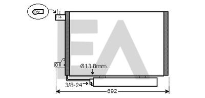 Конденсатор, кондиционер EACLIMA 30C50055 для MERCEDES-BENZ B-CLASS
