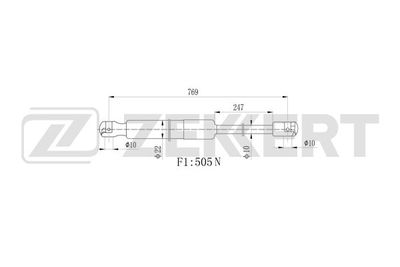 Газовая пружина, крышка багажник ZEKKERT GF-1384 для NISSAN SERENA