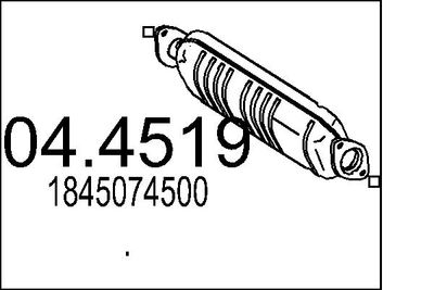 Катализатор MTS 04.4519 для TOYOTA MR2