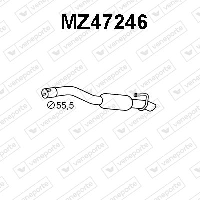 Глушитель выхлопных газов конечный VENEPORTE MZ47246 для MAZDA 3