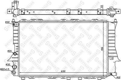 Радиатор, охлаждение двигателя STELLOX 10-25018-SX для AUDI A6