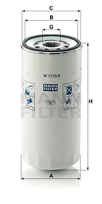 Oljefilter MANN-FILTER W 1170/9