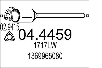 MTS 04.4459 Каталізатор 