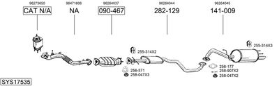 Изпускателна система BOSAL SYS17535