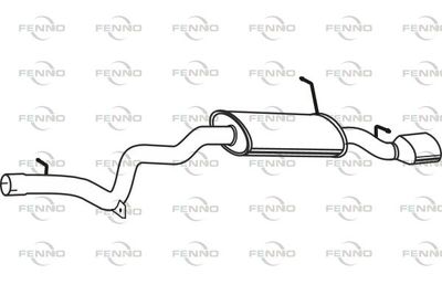 Глушитель выхлопных газов конечный FENNO P14025 для BMW X1