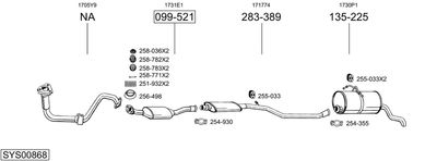 Układ wydechowy BOSAL SYS00868