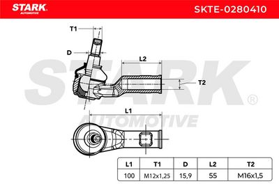 накрайник на напречна кормилна щанга STARK SKTE-0280410