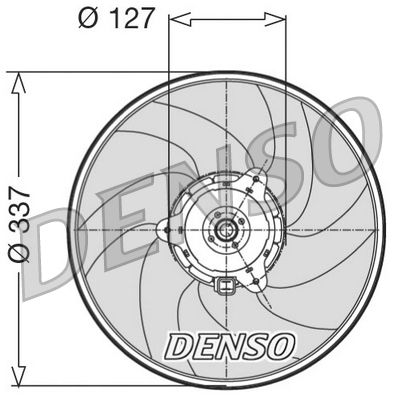 Вентилятор, охлаждение двигателя DENSO DER21004 для PEUGEOT 405