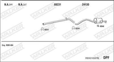 Układ wydechowy WALKER REK010527B