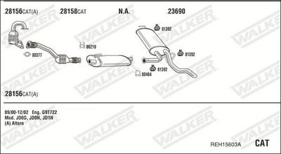 SISTEM DE ESAPAMENT WALKER REH15603A