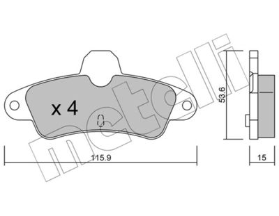 Brake Pad Set, disc brake 22-0143-0