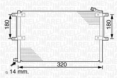 MAGNETI MARELLI 350203236000 Радиатор кондиционера  для SEAT INCA (Сеат Инка)