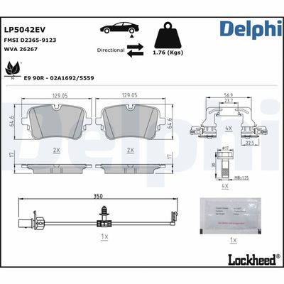 Brake Pad Set, disc brake LP5042EV