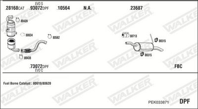 Изпускателна система WALKER PEK033871
