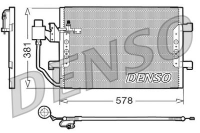 Конденсатор, кондиционер DENSO DCN17001 для MERCEDES-BENZ VANEO