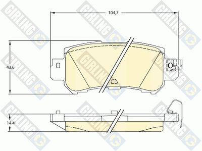 Комплект тормозных колодок, дисковый тормоз GIRLING 6135395 для MAZDA CX-3