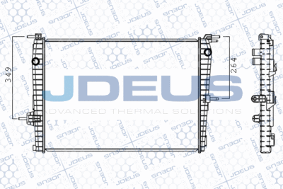 Радиатор, охлаждение двигателя JDEUS M-0231010 для RENAULT FLUENCE