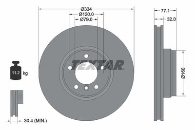 TEXTAR Bremsscheibe (92072200)