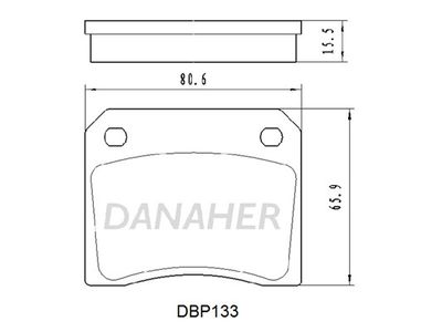 Комплект тормозных колодок, дисковый тормоз DANAHER DBP133 для MASERATI KHAMSIN