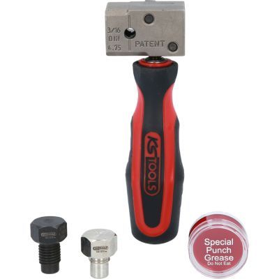 KS Tools Souprava univerzální obrubovačky na brzdové vedení FLAREFIXeco 4,75 mm, 4dílná 122.1215