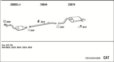 Układ wydechowy WALKER REK009040BB