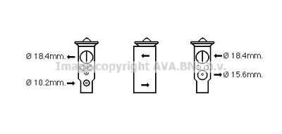 Расширительный клапан, кондиционер AVA QUALITY COOLING HD1273 для HONDA LEGEND