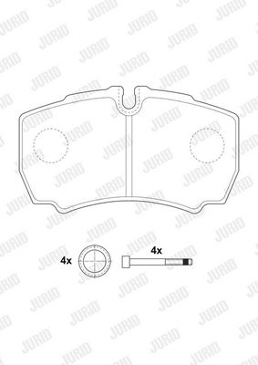Bremsekloss sett JURID 2912309560 for IVECO