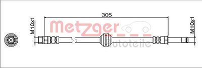 Тормозной шланг METZGER 4112065 для ROLLS-ROYCE CULLINAN