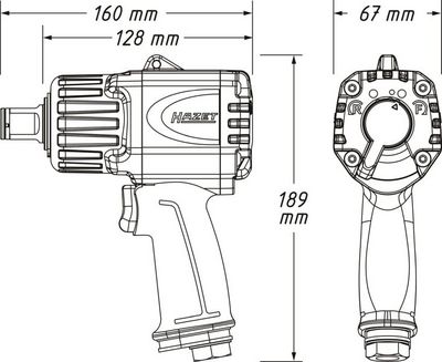 Loftknúinn höggherslulykill HAZET 9013MTT