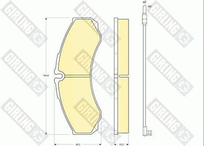 Комплект тормозных колодок, дисковый тормоз GIRLING 6116099 для RENAULT MASCOTT