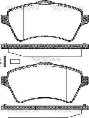 TRISCAN 8110 17016 Тормозные колодки и сигнализаторы  для LAND ROVER FREELANDER I (L314) 2.5 V6 4x4