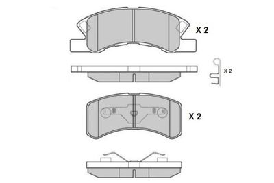 Комплект тормозных колодок, дисковый тормоз E.T.F. 12-1190 для DAIHATSU TREVIS