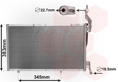 VAN WEZEL 18005590 Радиатор кондиционера для FORD FIESTA VI (CB1, CCN)