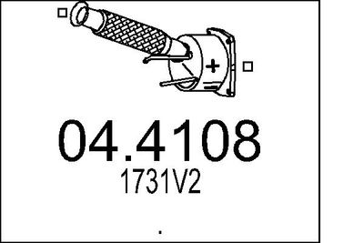 MTS 04.4108 Катализатор  для PEUGEOT 406 Break (8E/F) 2.2 HDi
