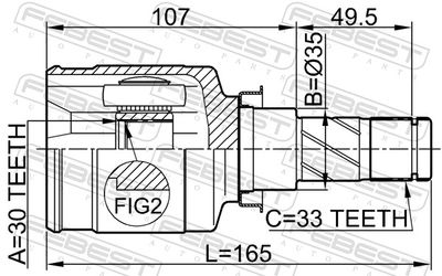 Joint Kit, drive shaft 0411-CY2MT