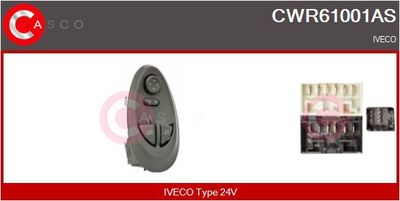 CASCO CWR61001AS Кнопка склопідйомника для IVECO (Ивеко)