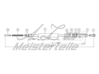 жило, ръчна спирачка A.Z. Meisterteile AZMT-44-031-1332
