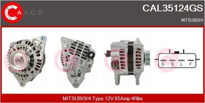 Генератор CASCO CAL35124GS для MITSUBISHI CARISMA
