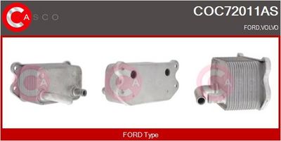 Olejový chladič, motorový olej CASCO COC72011AS