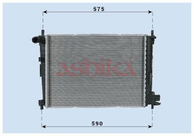радиатор, охлаждане на двигателя ASHIKA RDA053066