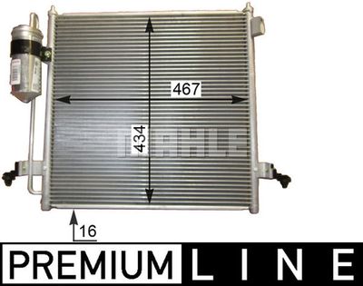Конденсатор, кондиционер MAHLE AC 815 000P для MITSUBISHI L200