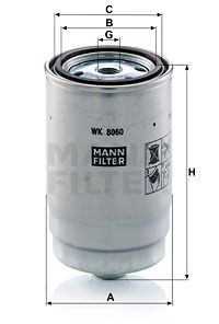 MANN-FILTER WK 8060 z Топливный фильтр  для KIA VENGA (Киа Венга)
