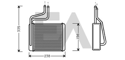 EACLIMA 45C22015 Радиатор печки  для FORD COUGAR (Форд Коугар)