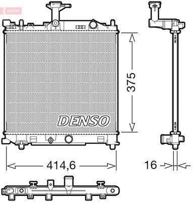 Радиатор, охлаждение двигателя DENSO DRM47040 для SUZUKI CELERIO